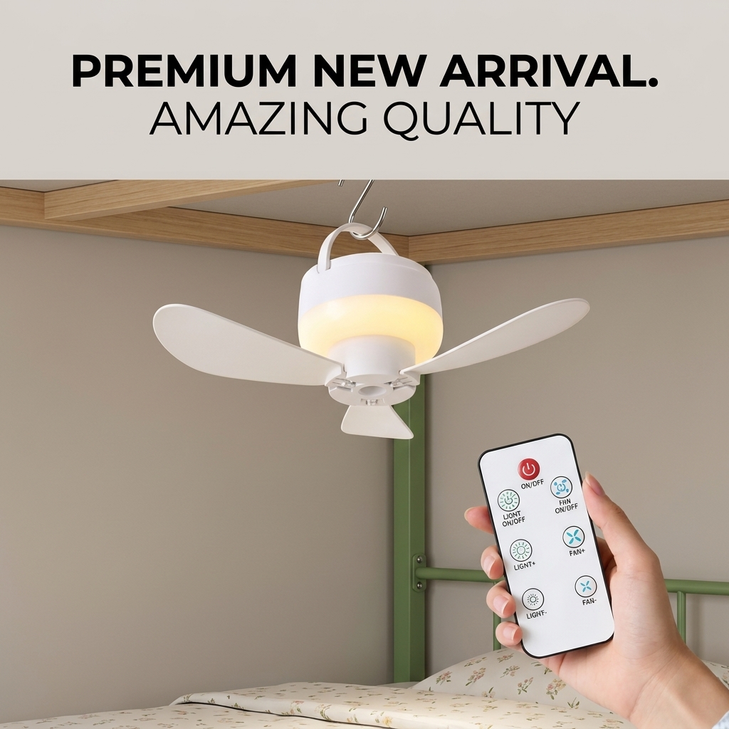 Outdoor Camping Fans - Ventilador de Teto Pequeno Portátil USB
