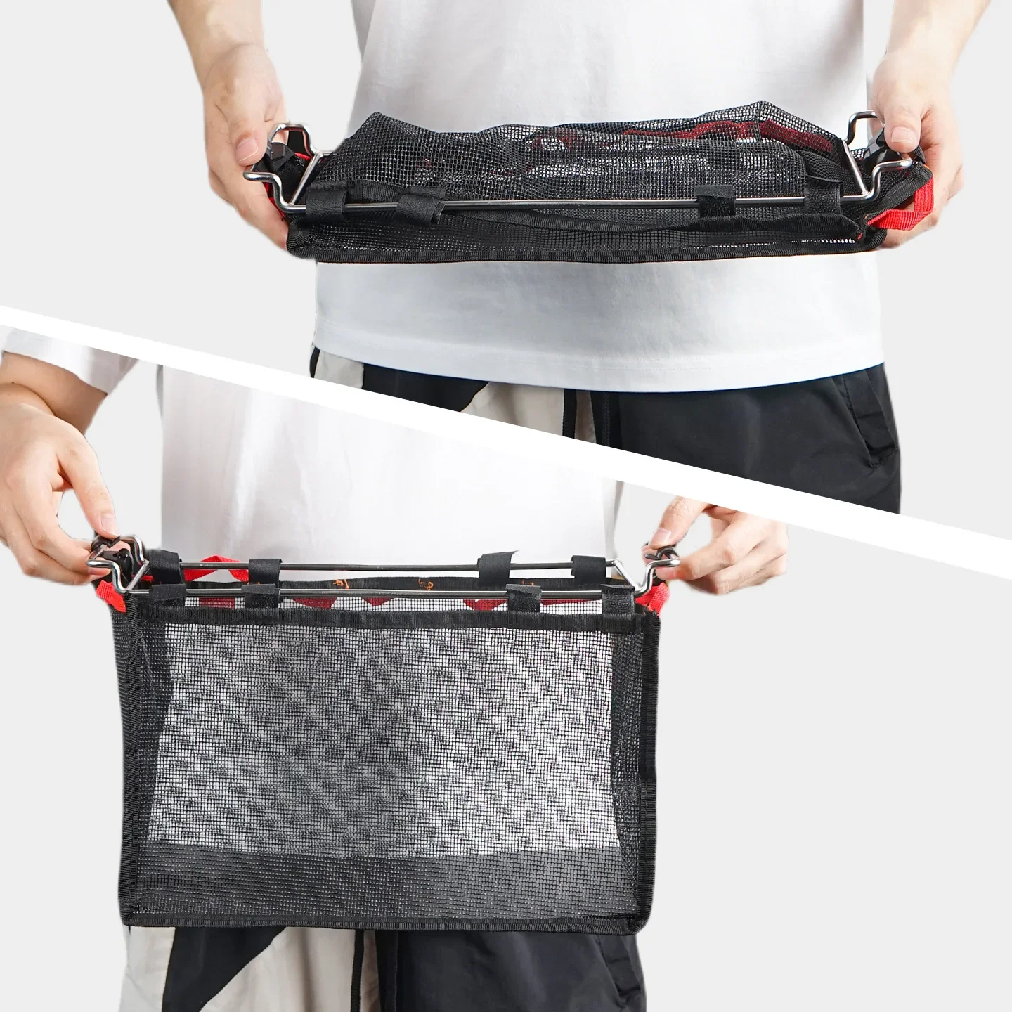 Outdoor Camping Folding Table - Cesta de armazenamento para mesa dobrável