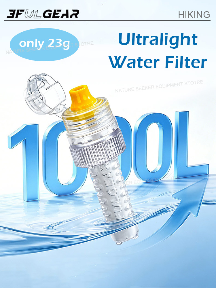 Outdoor Camping Water Filter - Garrafa Filtradora de Água Ultraleve 3F