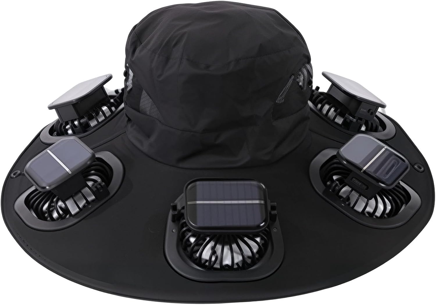 Outdoor Camping Fans - Chapéu Solar com 6 Ventiladores, Respirável,