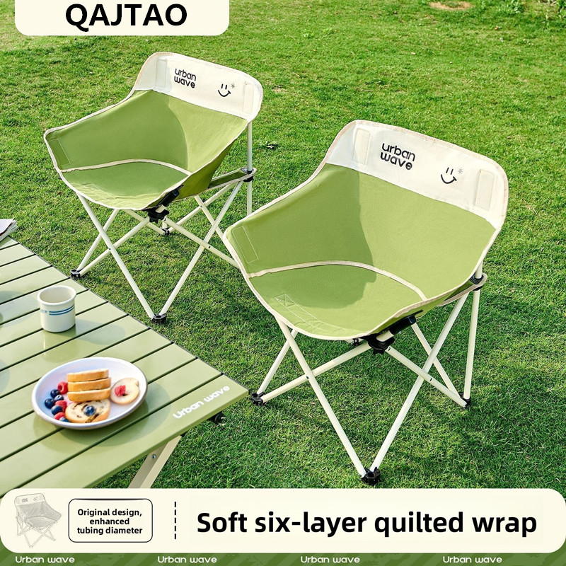 Outdoor Camping High Chair - Cadeira dobrável para exterior QAJTAO, cadeira