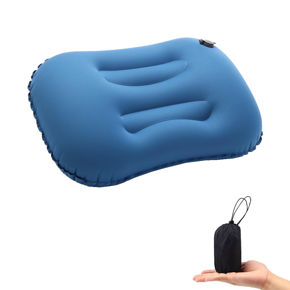 Camp Pillow Compressible - Travesseiro inflável portátil para acampamento, travesseiro