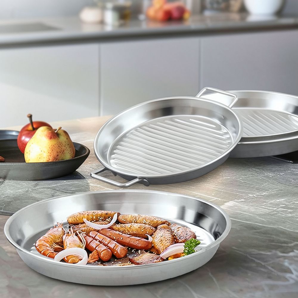 Kitchen Outdoor Camping - Chapa de Grelha Portátil em Aço
