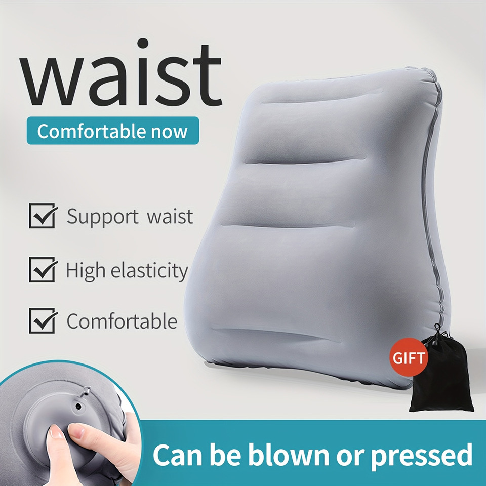 Camp Pillow Compressible - Travesseiro inflável de apoio lombar, almofada