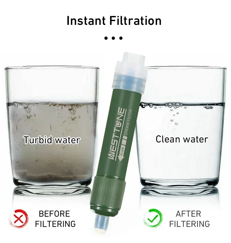 Outdoor Camping Water Filter - Westtune mini acampamento ao ar livre