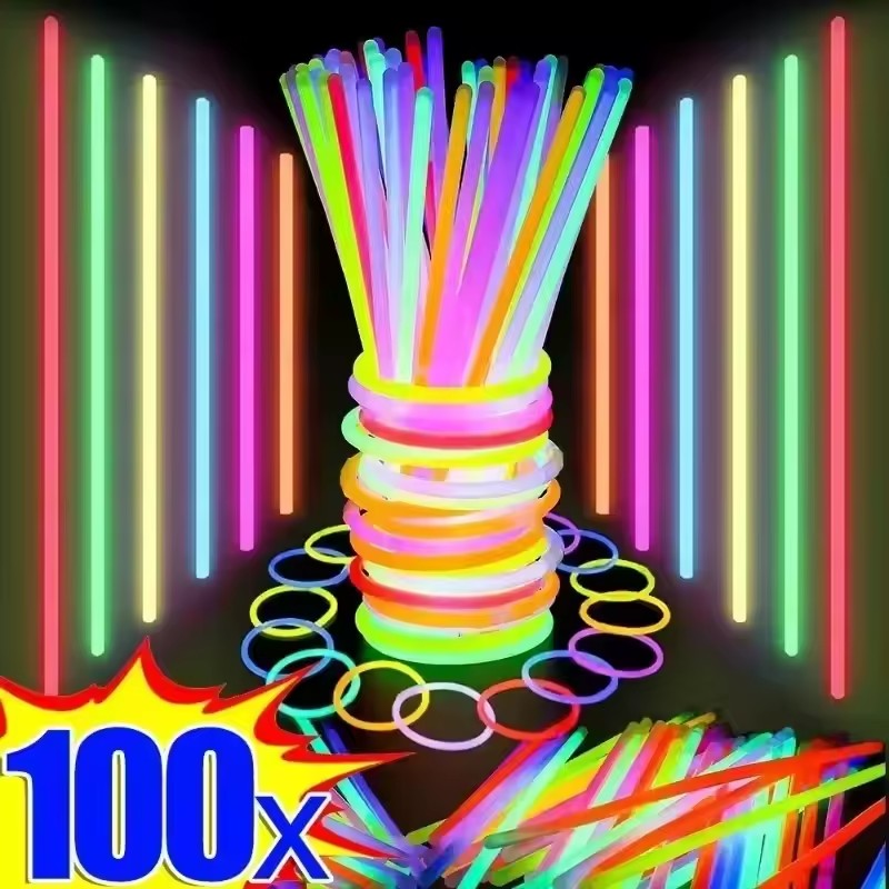 Glow Sticks Survival - 50/100 pçs varas de fluorescência festa