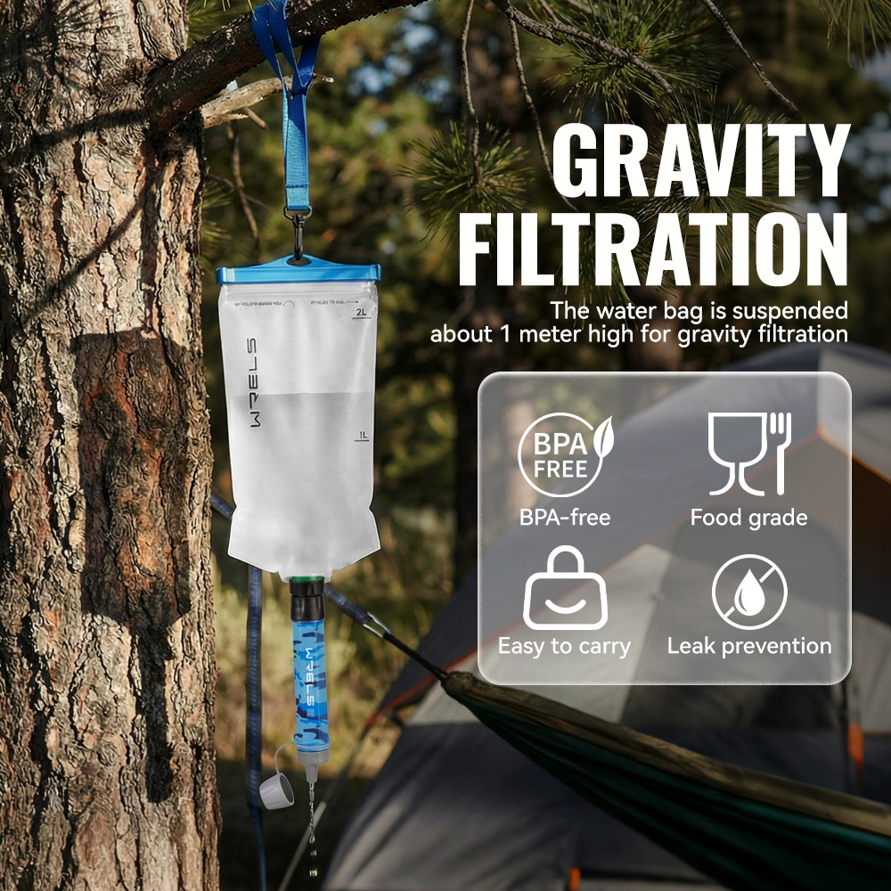Filtro de Água Portátil WRELS  - Outdoor Camping Water Filter avaliação e preço