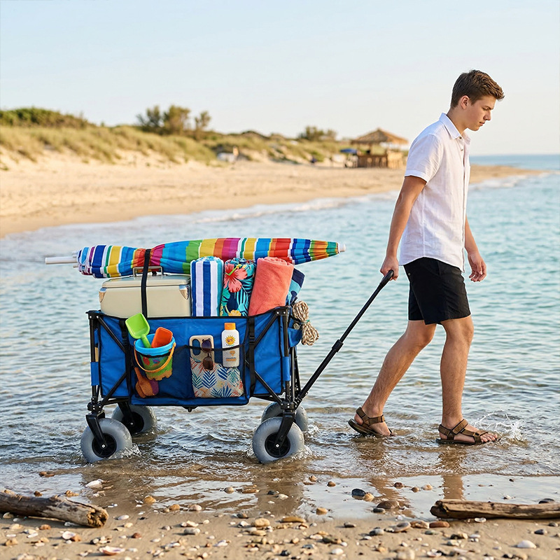 Carrinho de Praia Metálico Dob - Outdoor Camping Folding Table avaliação e preço