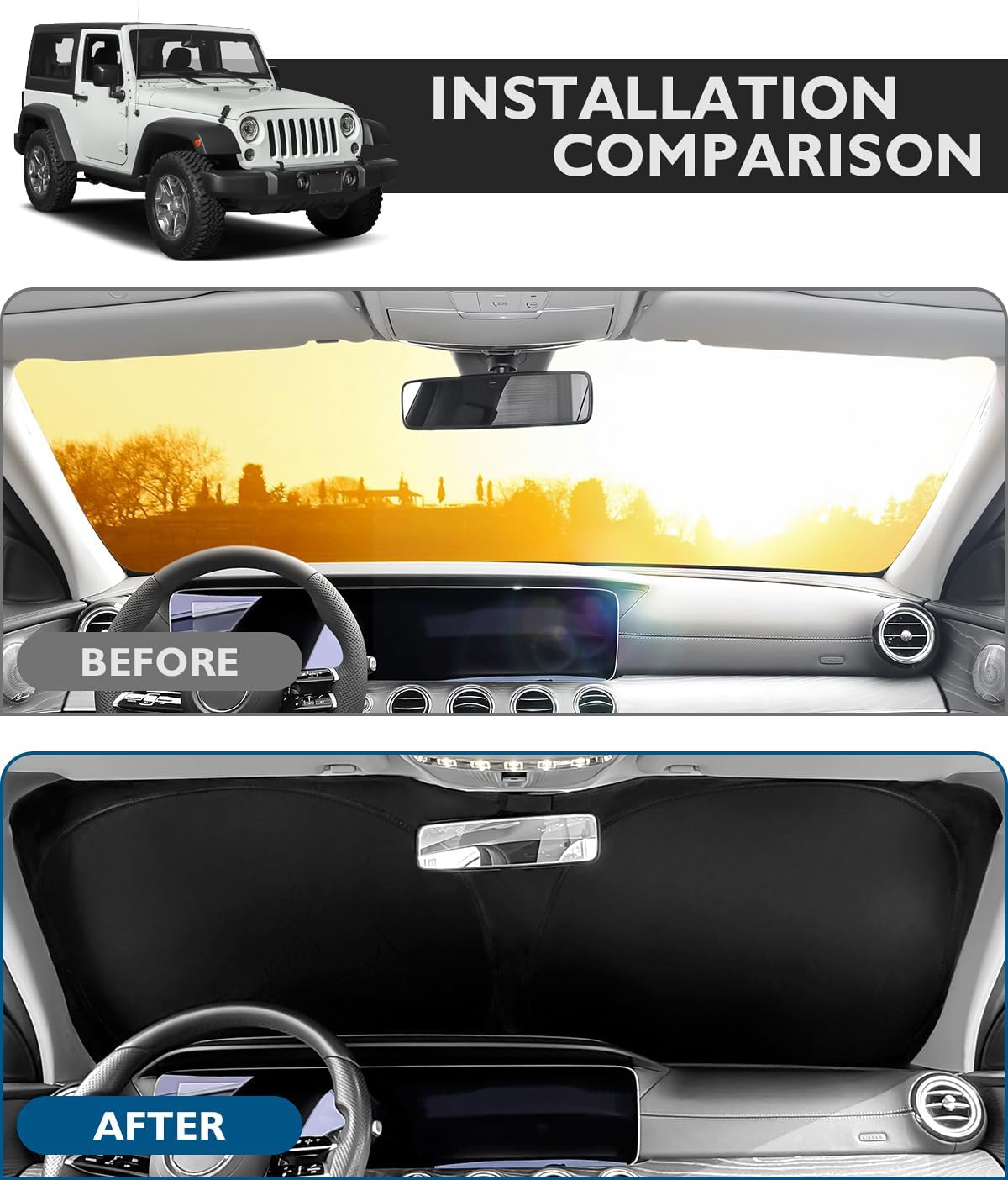 Protetor Solar para Para-brisa - Outdoor Camping Jeep avaliação e preço