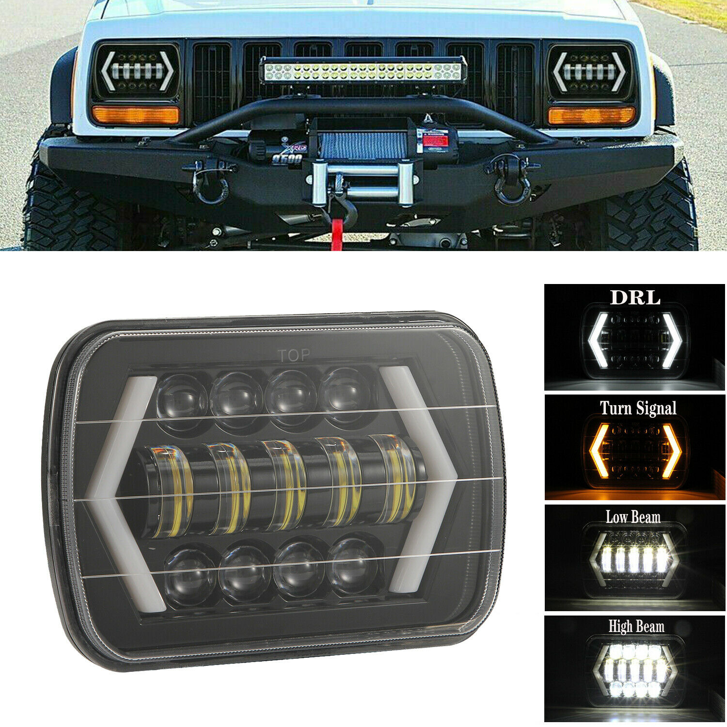 Farol LED Quadrado de 7 Polega - Outdoor Camping Jeep avaliação e preço