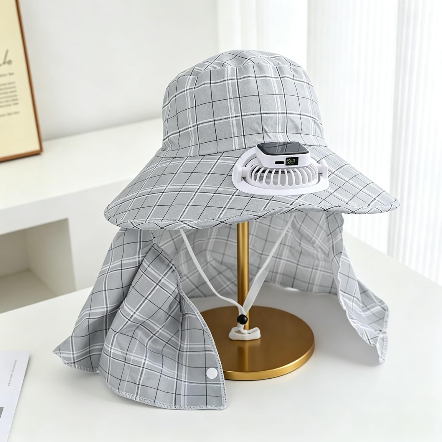 1PC Chapéu com Ventilador Sola - Outdoor Camping Fans avaliação e preço