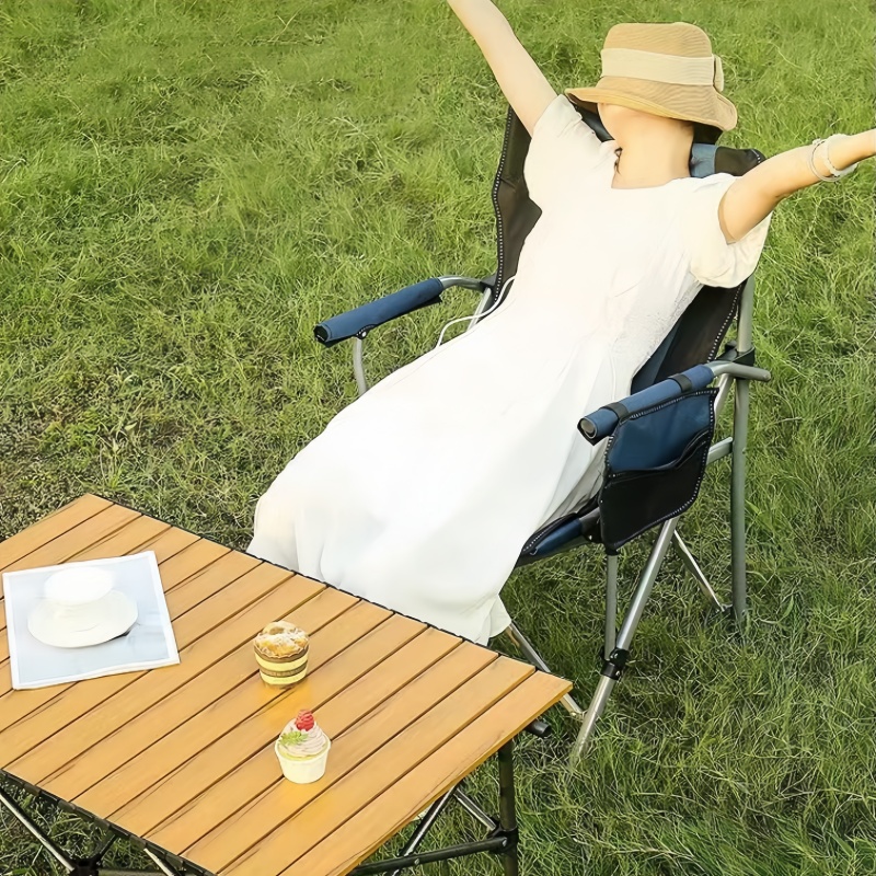 Cadeira dobrável ao ar livre t - Outdoor Camping High Chair avaliação e preço