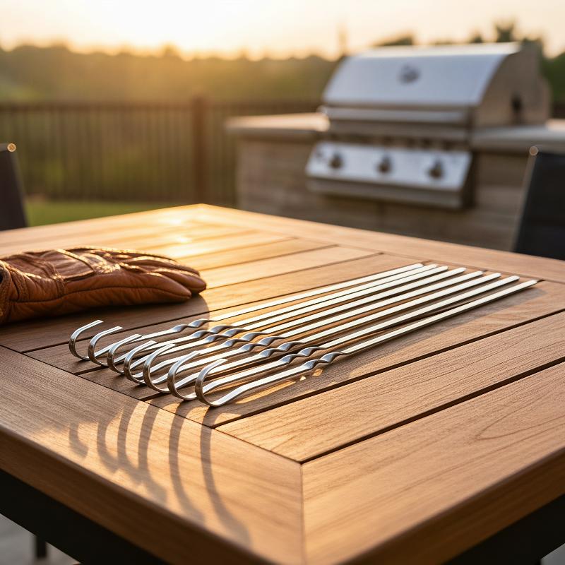 Espetos de Churrasco em Aço In - Kitchen Outdoor Camping avaliação e preço
