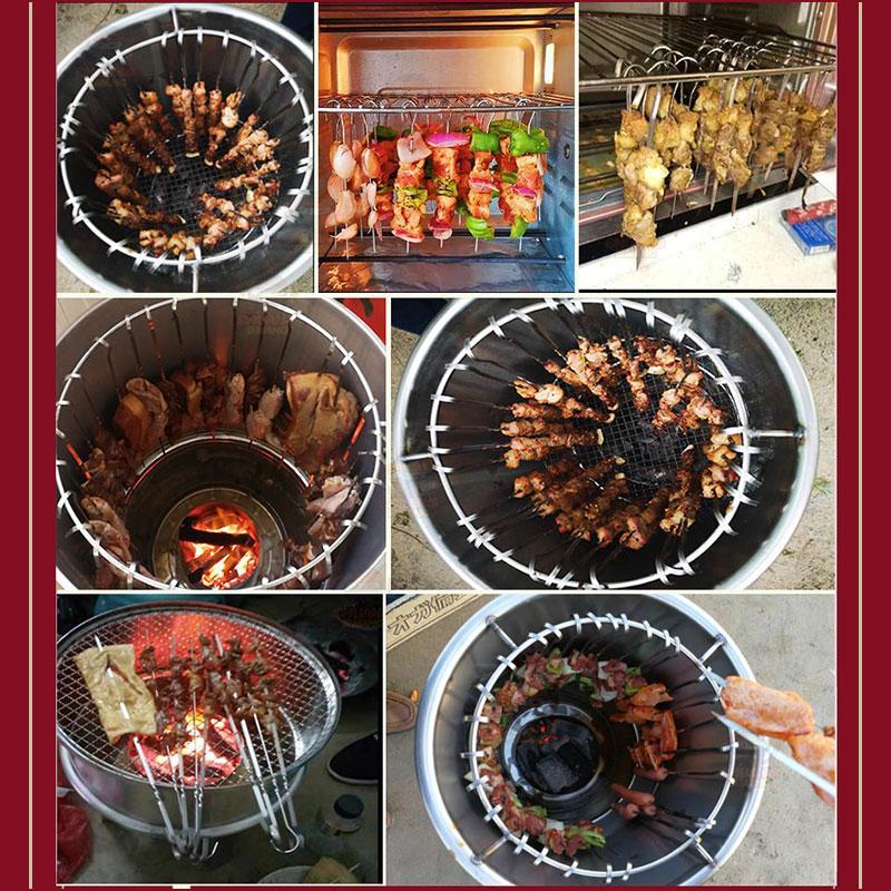 Espetos de Churrasco em Aço In - Kitchen Outdoor Camping avaliação e preço