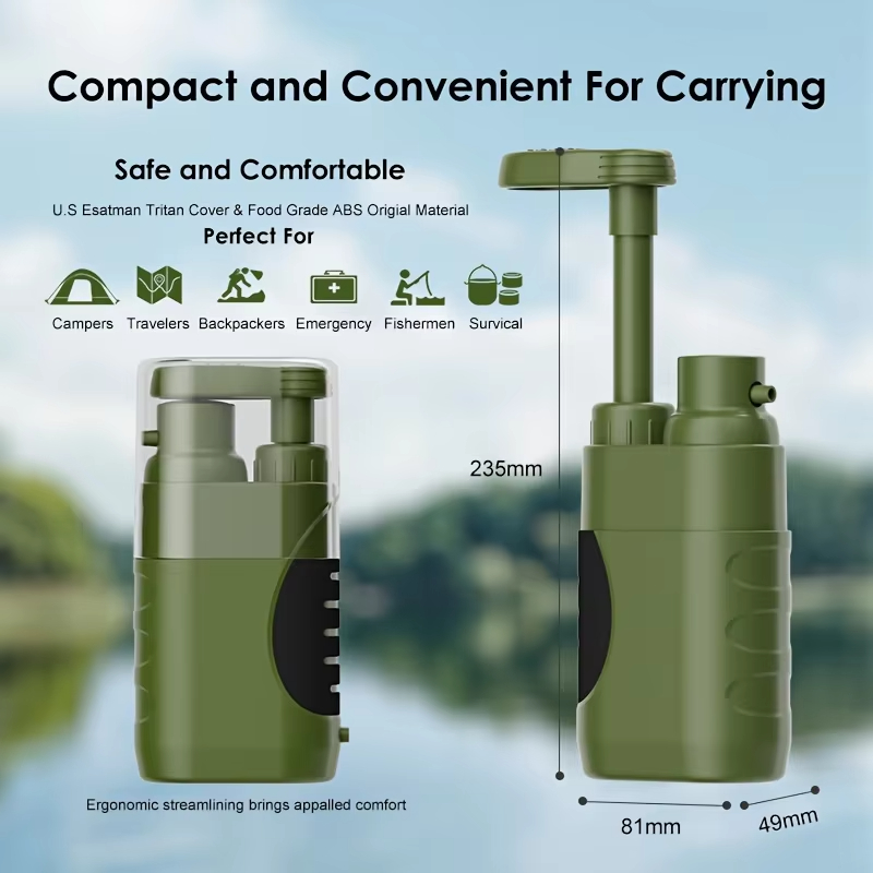 Filtro de Água Portátil para B - Outdoor Camping Water Filter avaliação e preço