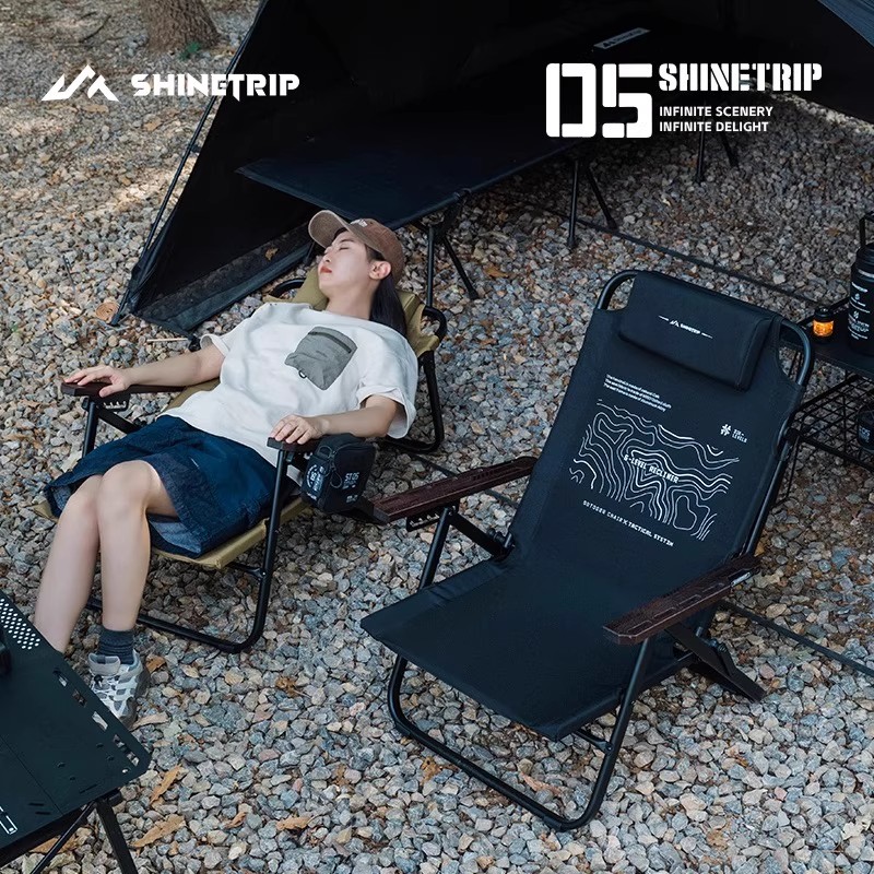 ShineTrip Espreguiçadeira dobr - Outdoor Camping High Chair avaliação e preço