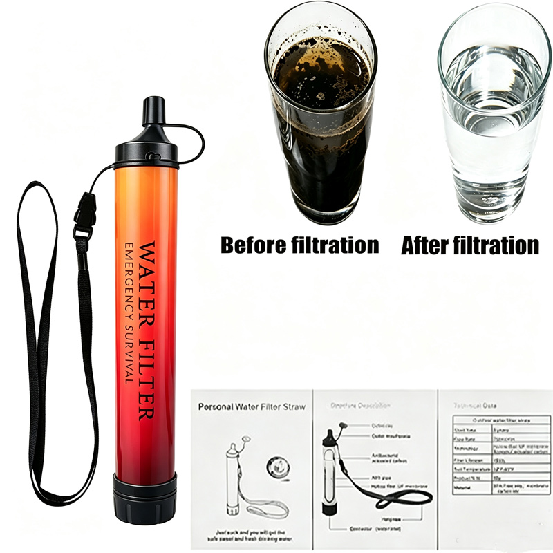 Filtro de Água de Emergência p - Outdoor Camping Water Filter avaliação e preço