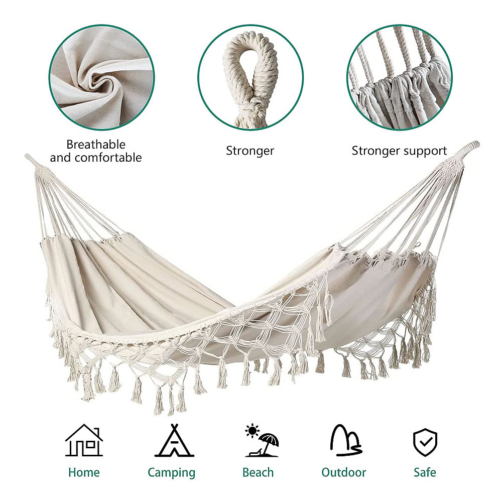 Rede com Duas Franjas e Função - Camping Outdoor Or Indoor avaliação e preço