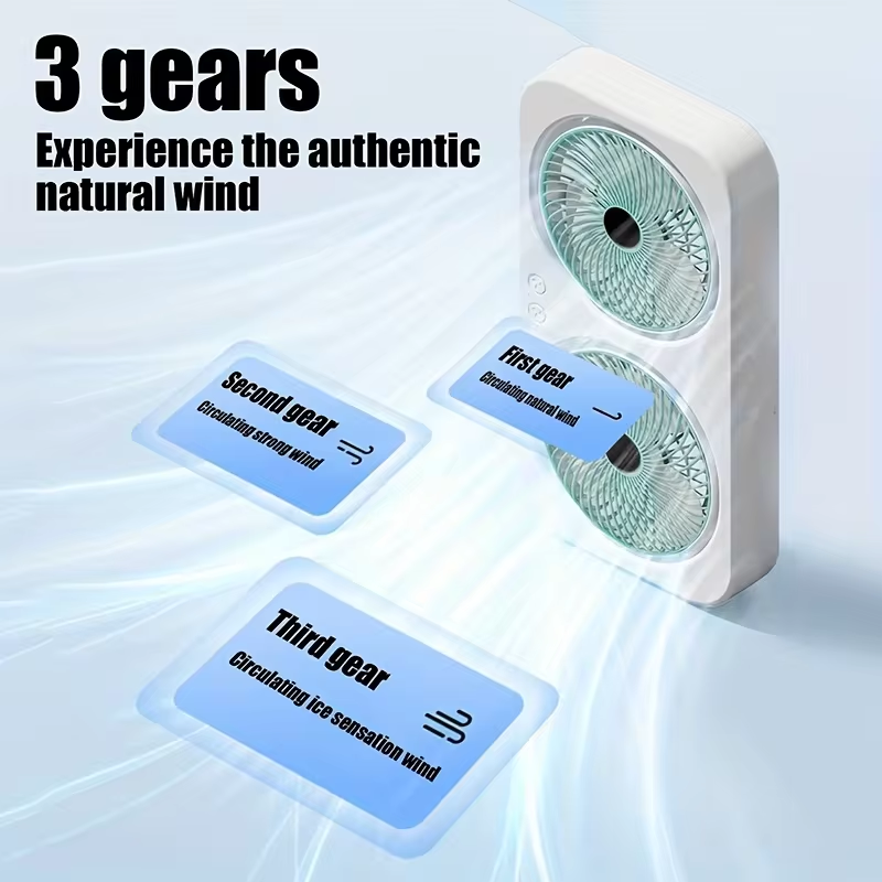 Ventilador USB de Cabeça Dupla - Outdoor Camping Fans avaliação e preço