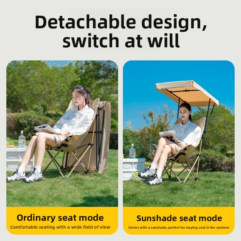 Cadeira Lua Dobrável com Encos - Outdoor Camping High Chair avaliação e preço