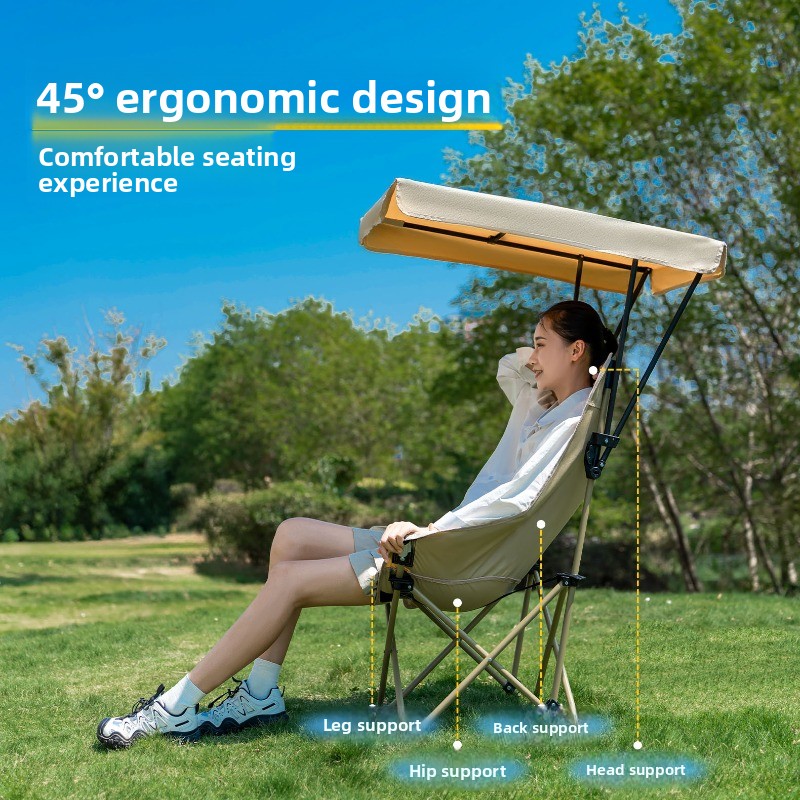 Cadeira Lua Dobrável com Encos - Outdoor Camping High Chair avaliação e preço